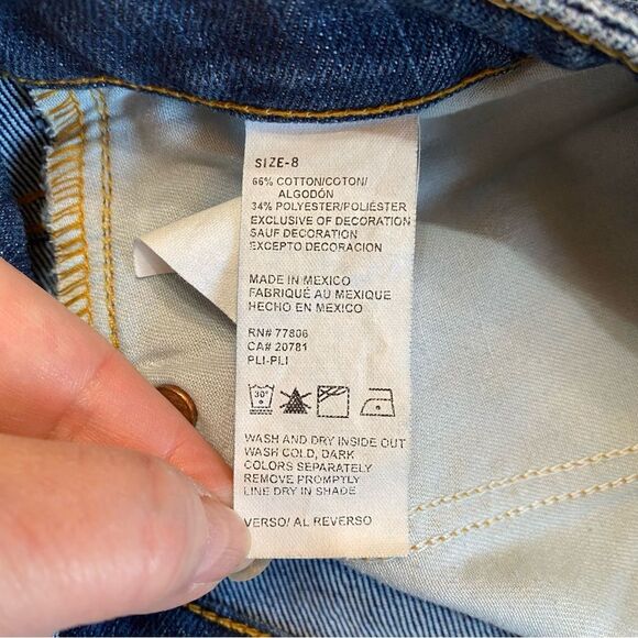 Tommy Hilfiger Hipster Blue Jeans Y2K Sz 8 - Picture 9 of 12